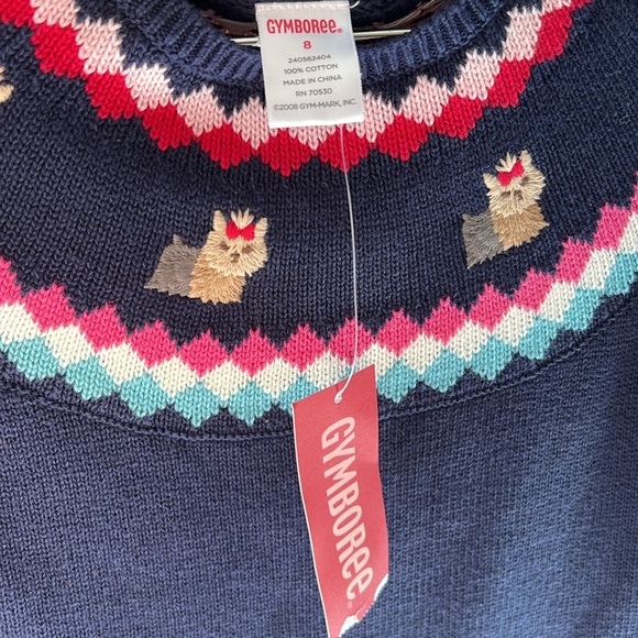GYMBOREE NWT Navy Knit Yorkshire Terrier Dress - Picture 8 of 8